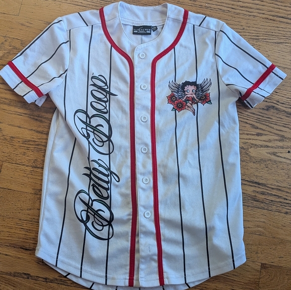 FLEISCHER STUDIOS Betty Boop LADIES XXS XS RARE JERSEY BASEBALL EXC SHAPE - Picture 2 of 3